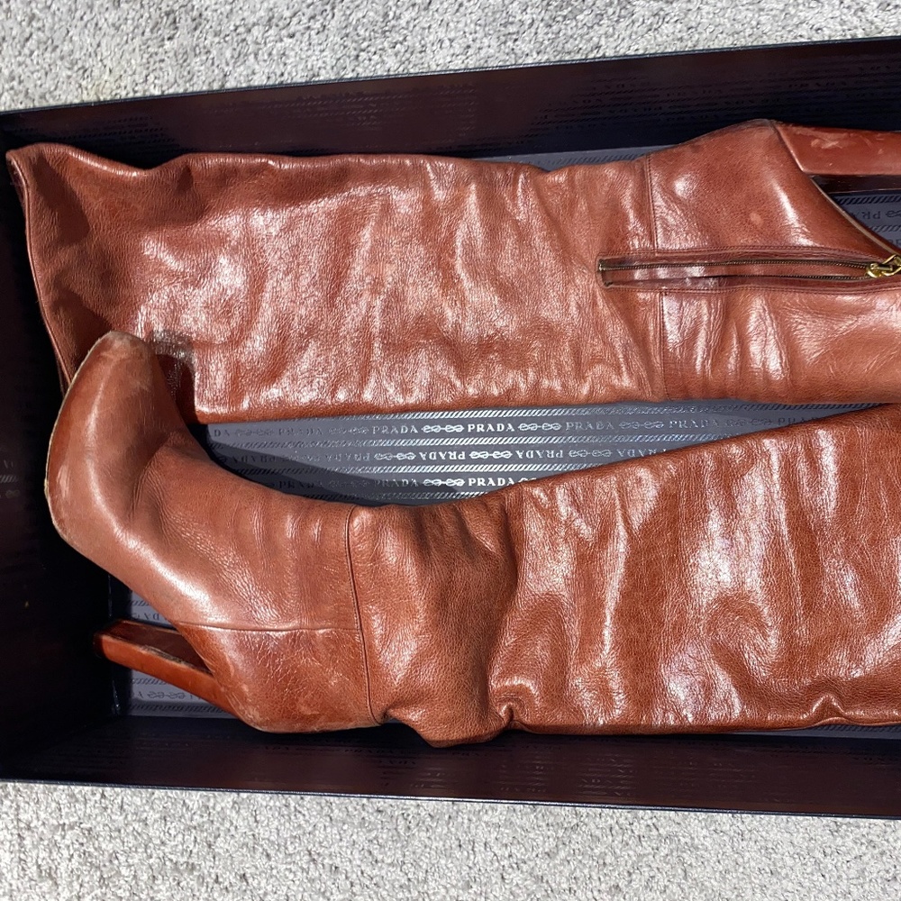Prada Knee High Boots Sexy